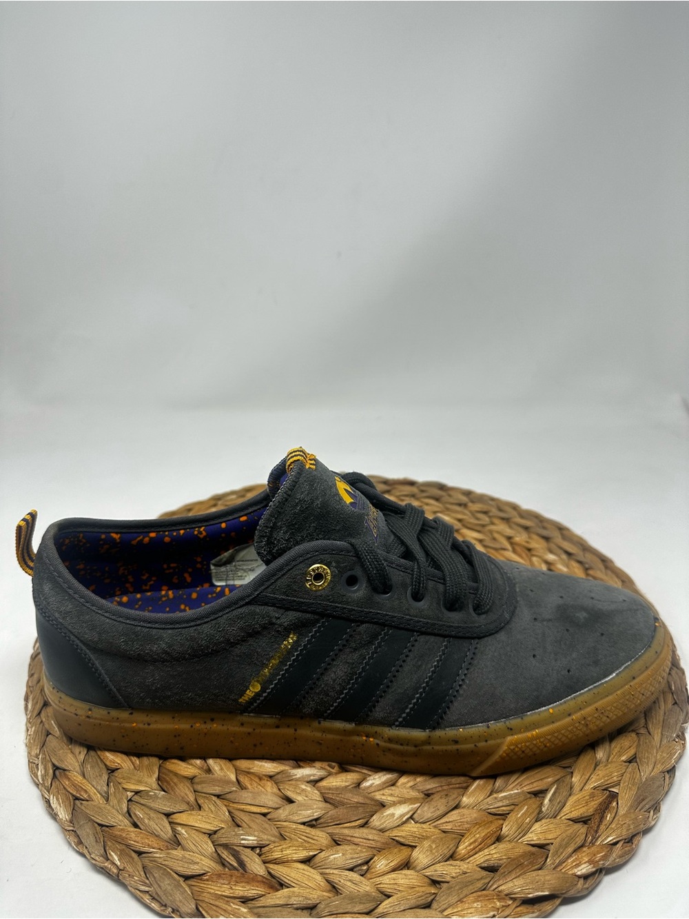 Adidas Adi Ease Hundreds LA Lakers Sneakers Black Gum Purple Gold Size 12 Men's